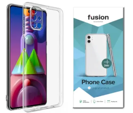 Fusion Ultra Clear Series 2 mm maciņš telefonam Samsung Galaxy M51 (M515) caurspīdīgs