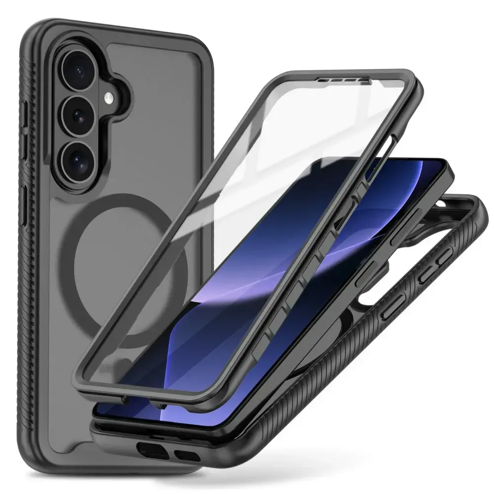 Tech-Protect Defense telefono dėklas su MagSafe palaikymu Samsung Galaxy S26 (S942) juodas