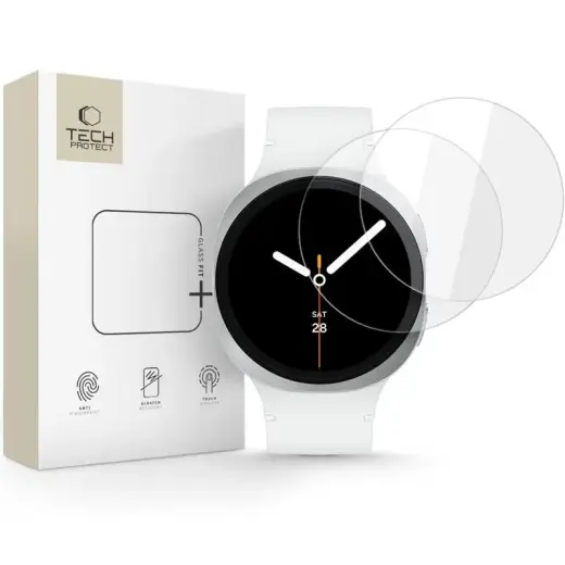 Tech-Protect aizsargstikls priekš Samsung Galaxy Watch 8 (40 mm) | caurspīdīgs (2 gab.)