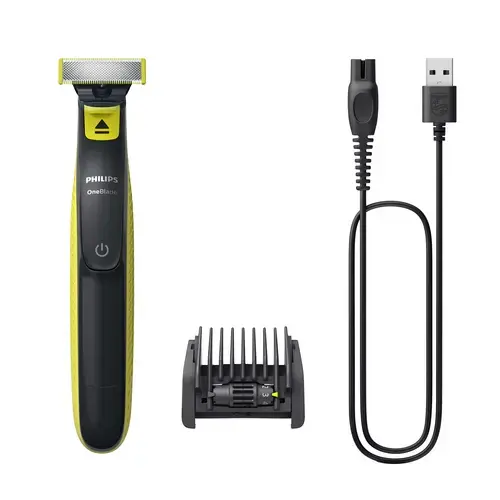 Philips QP2724|20 OneBlade skuveklis|Trimmeris sejai melns|zaļš