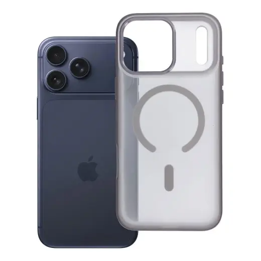 Case for iPhone 17 Pro Max / 18 Pro Max Flexline Mag Cover compatible with MagSafe gray
