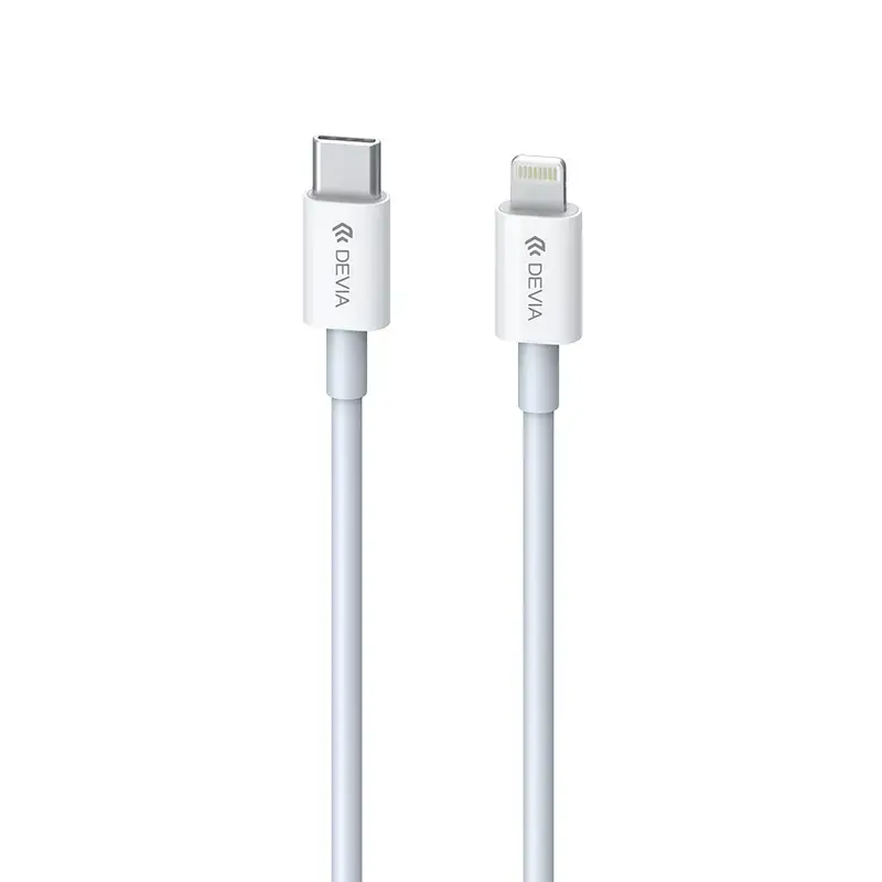 Devia Smart PD data transfer and charging cable | USB-C to Lightning | 20W | white