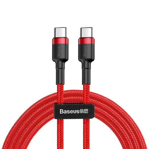 Baseus datu pārraides un uzlādes vads | USB-C | 60W | 1m | sarkans