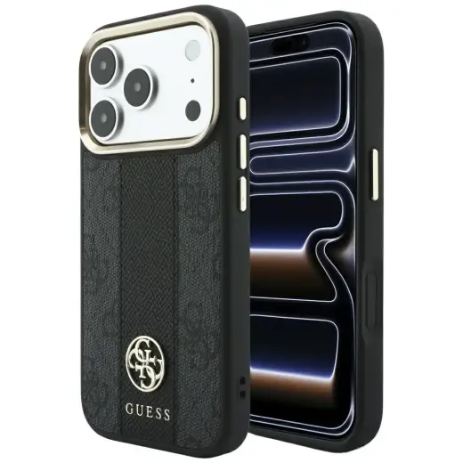Guess 4G with Stripe Round and Classic Logos maciņš ar MagSafe atbalstu telefonam iPhone 18 Pro Max | iPhone 17 Pro Max