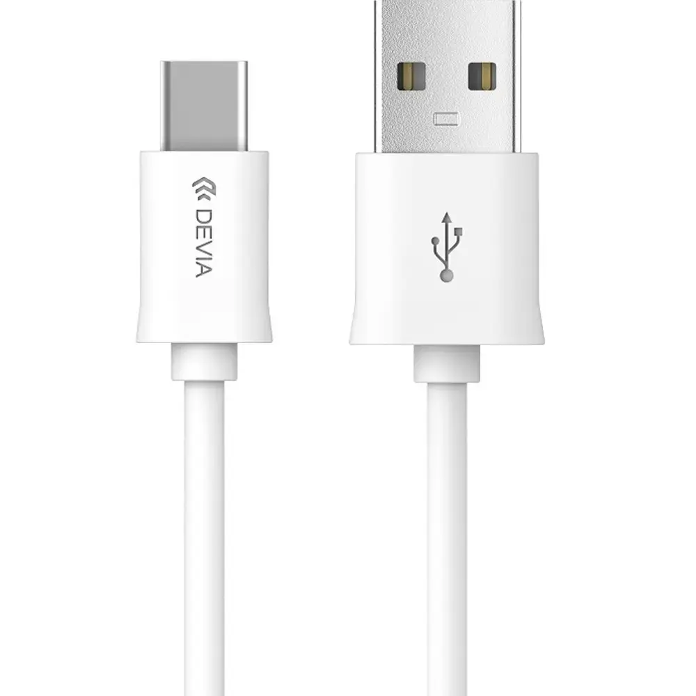 Devia Smart datu pārraides un uzlādes vads | USB-A uz USB-C | 10.5W | 1m | balts