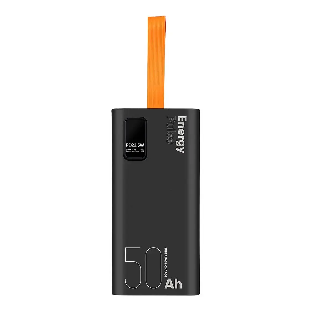 OBAL:ME EnergyPulse ārējais akumulators (powerbank) | 50000 mAh | 22.5W | melns