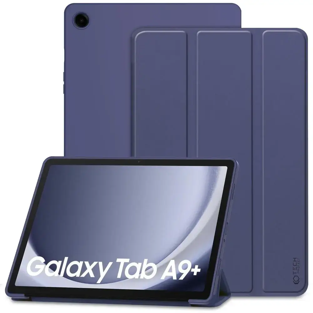 Tech-Protect SmartCase planšetinio kompiuterio dėklas Galaxy Tab A9+ tamsiai mėlynas