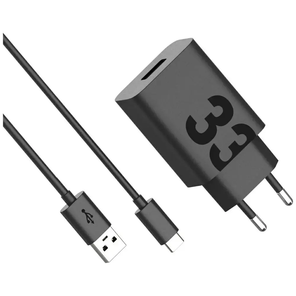 Зарядное устройство Motorola TurboPower | 33W | USB-A | с кабелем USB-A на USB-C в комплекте | чёрное