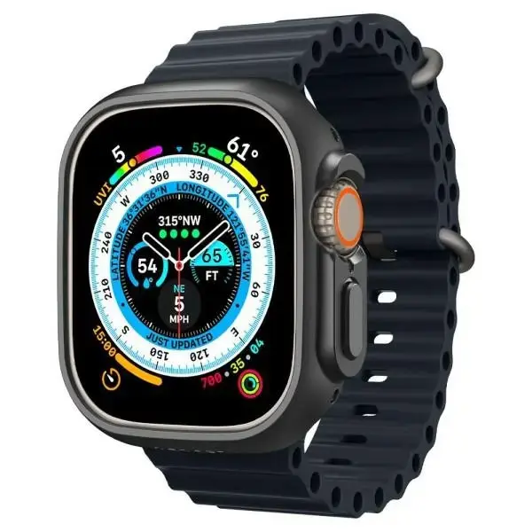 Spigen Thin Fit viedpulksteņa maciņš (apvalks) priekš Apple Watch Ultra (49 mm) | melns