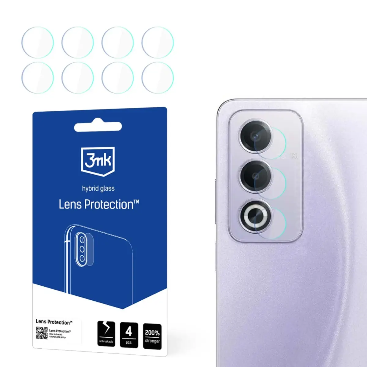 3mk Lens Protection kaamera kaitseklaas telefonile Oppo A3 Pro 5G