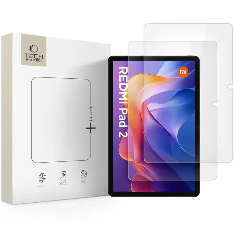 SZKŁO HARTOWANE TECH-PROTECT GLASS FIT+ 2-PACK XIAOMI REDMI PAD 2 | SE 11.0 CLEAR