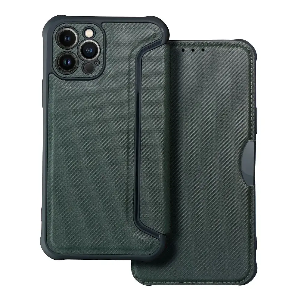 Fusion Accessories Razor knyginio tipo telefono dėklas Redmi Note 12 Pro+ žalias