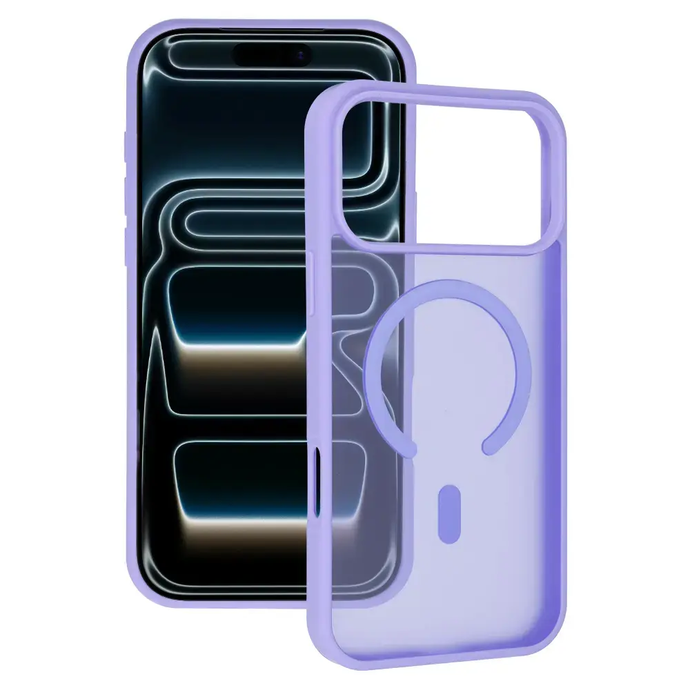 Tel Protect Aura Matte telefono dėklas su MagSafe palaikymu iPhone 17 Pro Max violetinis