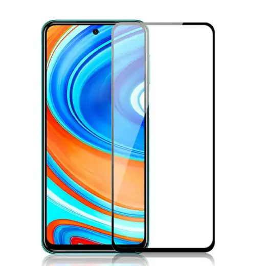 Fusion pilnam ekrānam 5D aizsargstikls ar rāmi Xiaomi Redmi Note 10 5G | Poco M3 Pro melns