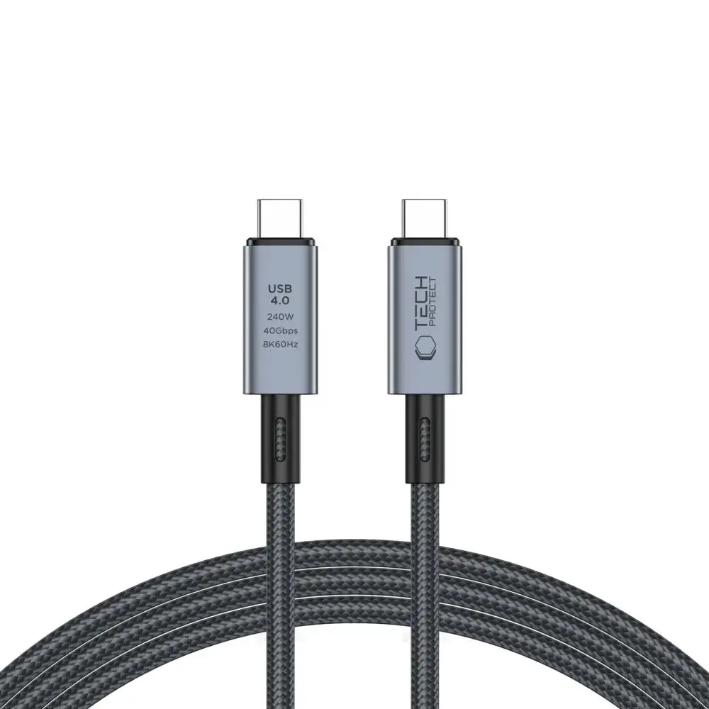 Tech-Protect UltraBoost Max data transfer and charging cable | USB-C to USB-C | 240W | 2m | gray