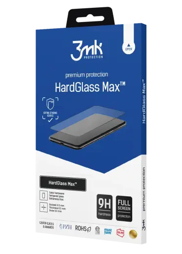 3mk HardGlass Max aizsargstikls telefona ekrānam Samsung Galaxy S25 FE (S731) | Galaxy S26 FE (S741) ar uzstādīšanas rāmi