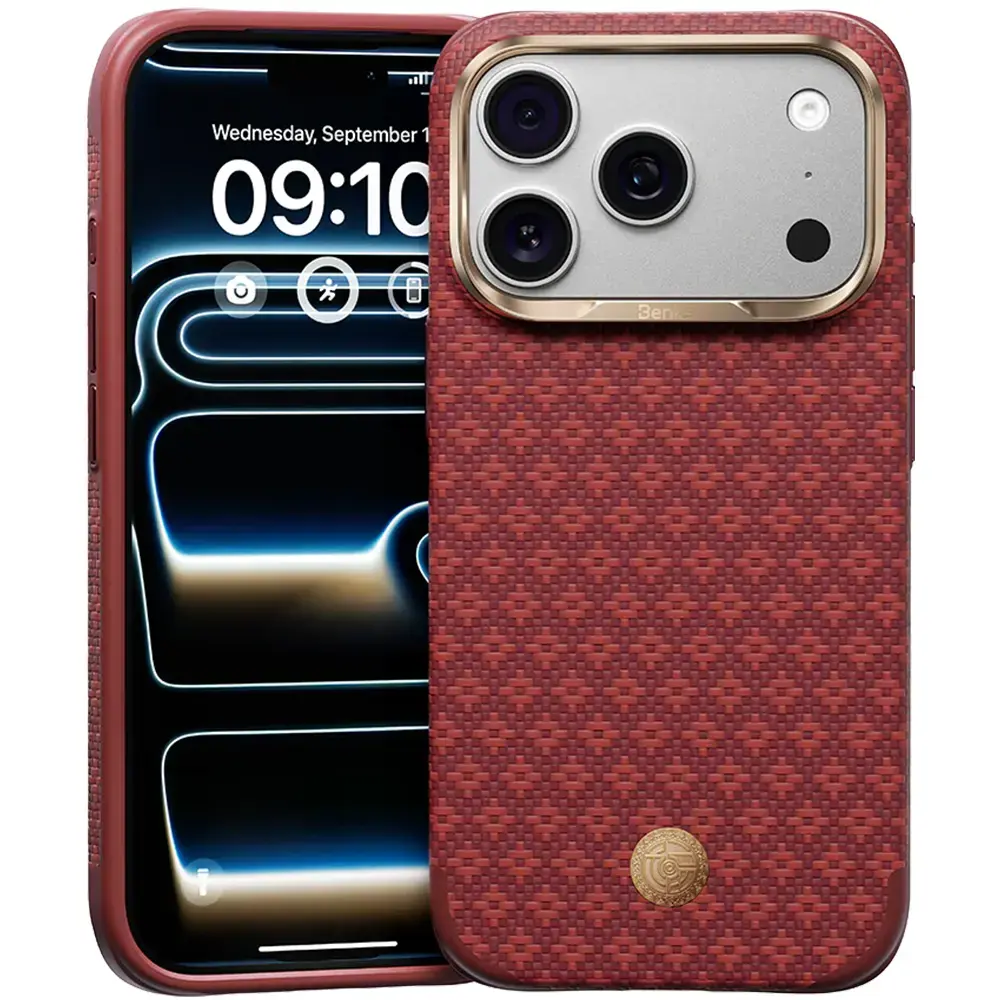 Benks ArmorGrid Edge X9 Air Navigator Kevlar Case (C.K.FL.AP.RD.X070) iP18 Pro Max/17 Pro Max Sawy Red