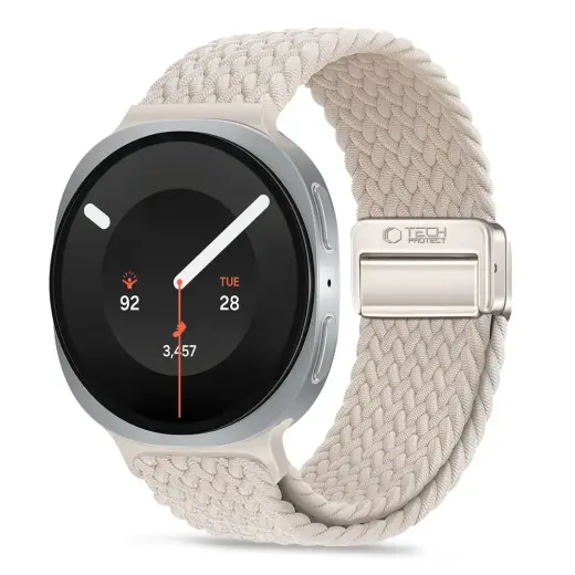 Tech-Protect NylonMag viedpulksteņa siksniņa priekš Galaxy Watch 8/9/Classic (40/44/46 mm) | neilons | bēša