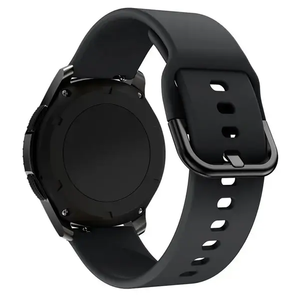 Fusion Accessories TYS viedpulksteņa siksniņa priekš Samsung Galaxy Watch 46 mm / Gear S3 | silikons | melna