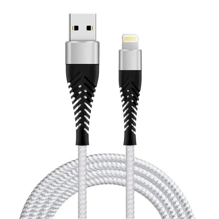 Fusion Fishbone'i andmeedastus- ja laadimiskaabel | USB-A - Lightning | 15W | 1,5m | valge