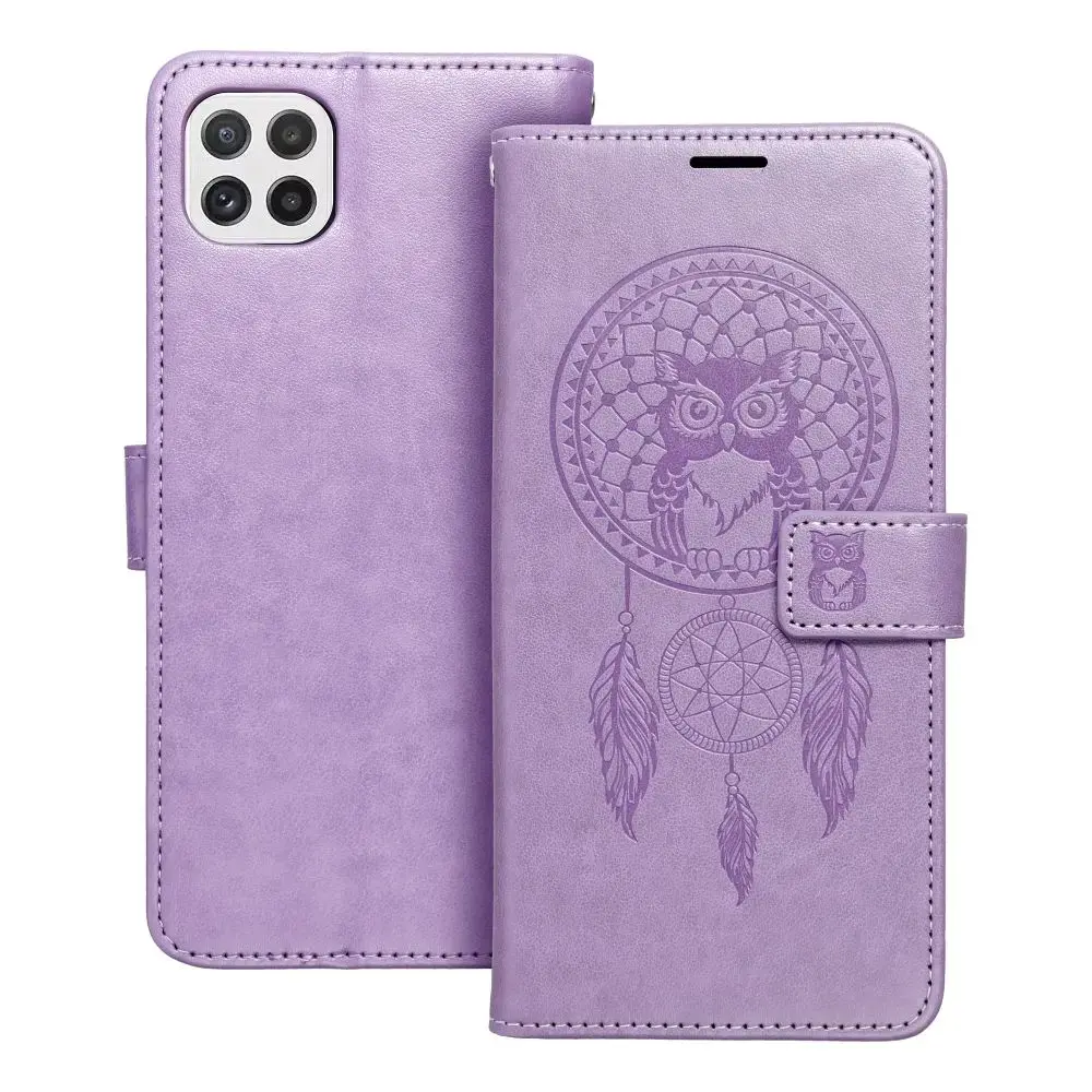 MEZZO dreamcatcher grāmatveida maciņš telefonam Samsung Galaxy A22 5G (A226) violets