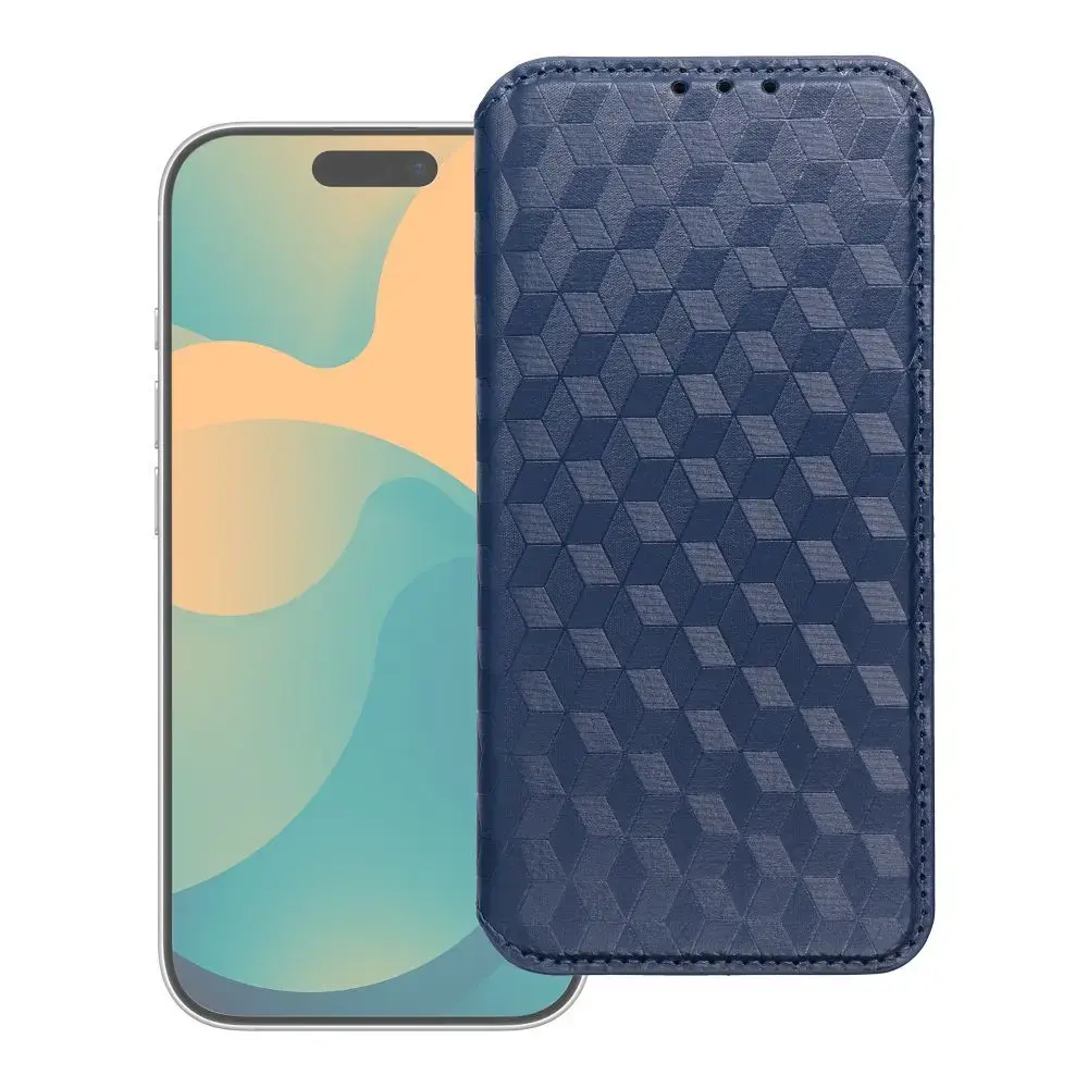 Flip case for Motorola G57 POWER Cubic Book blue