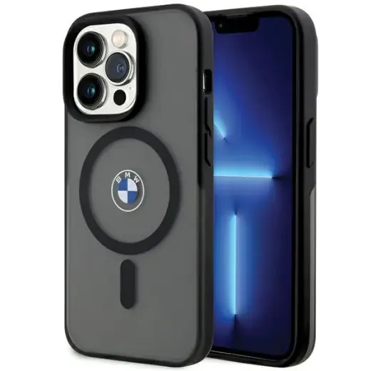 BMW BMHMP15LDSLK iPhone 15 Pro 6.1" phone case IML Signature MagSafe black
