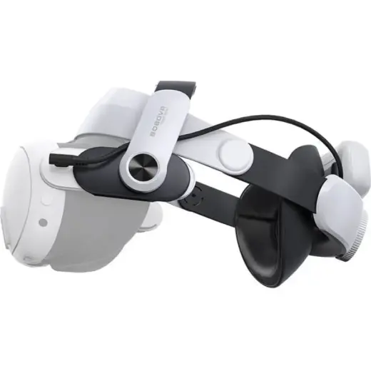 BoboVR M3 Pro Strap for Meta Quest 3 VR Headset + BoboVR B2 Battery - Black and White
