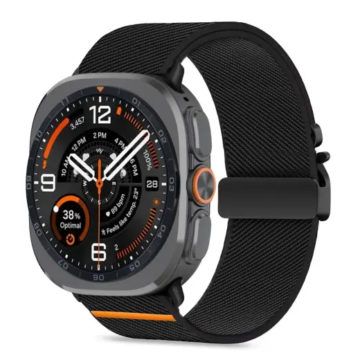 Tech-Protect viedpulksteņa siksniņa priekš Galaxy Watch Ultra/Ultra 2 (47 mm) | neilons | melna
