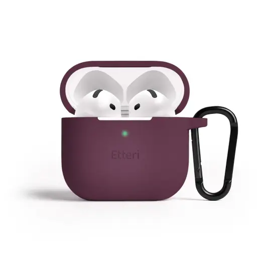 Etteri silicone case for AirPods 4 dark cherry