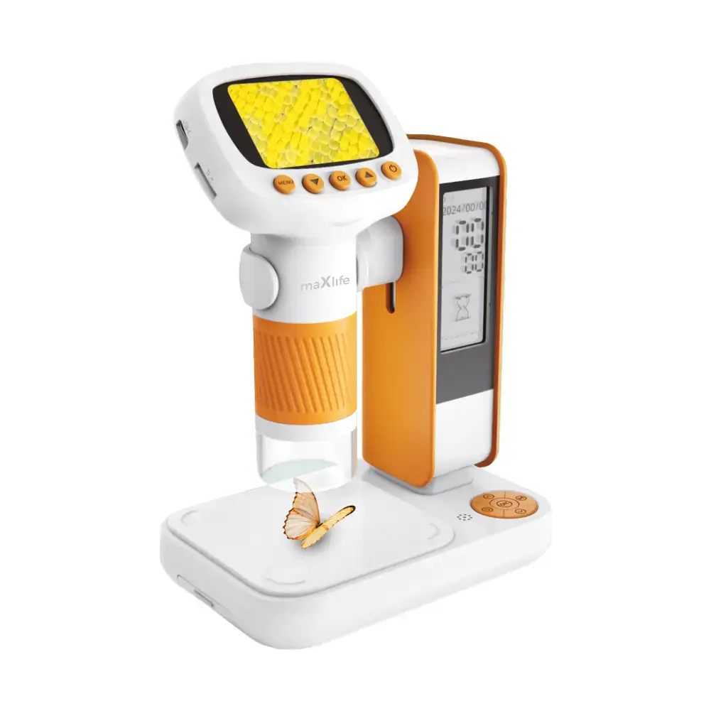 Maxlife digital microscope MXDM-200 with stand orange