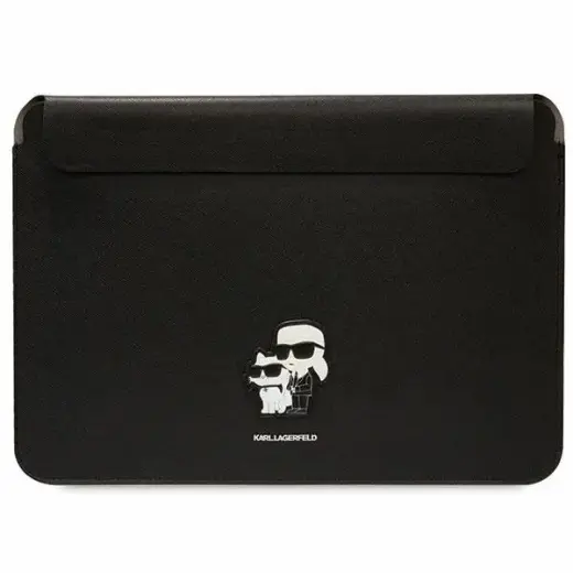 Karl Lagerfeld Saffiano Karl & Choupette nešiojamojo kompiuterio dėklas 16" juodas