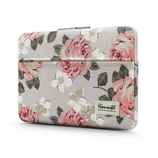 Canvaslife nešiojamojo kompiuterio dėklas 15"/16" baltas/rožinis
