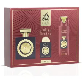 Lattafa Perfumes Nebras Gift set EDP 100 ml, deospray 200 ml and EDP 20 ml 100ml