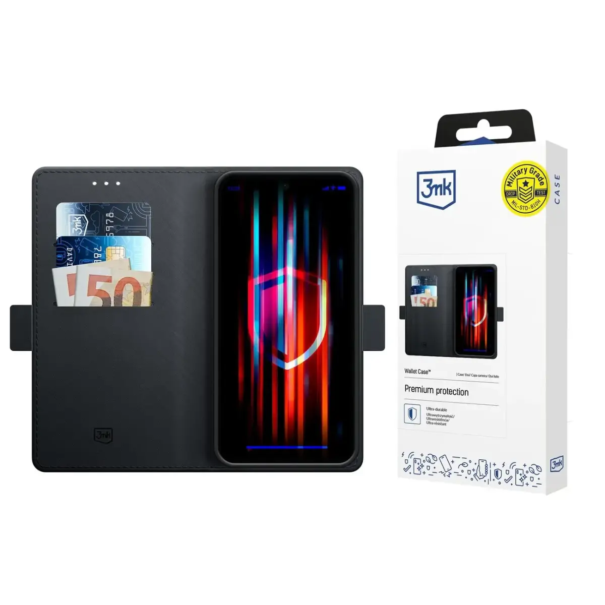 3mk Wallet Case for Samsung Galaxy S25+ - Black
