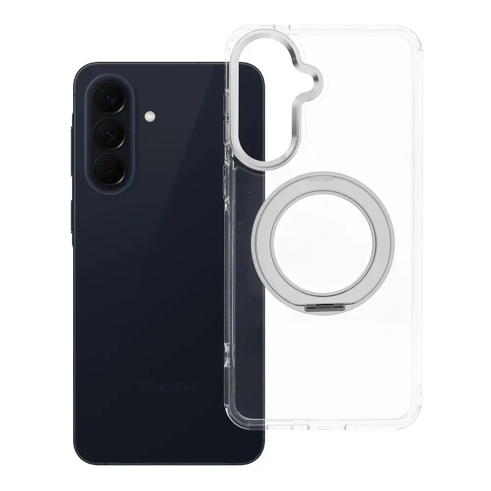 Frame Circle Stand telefono dėklas su stovu ir MagSafe palaikymu Samsung Galaxy A57 (A576) skaidrus