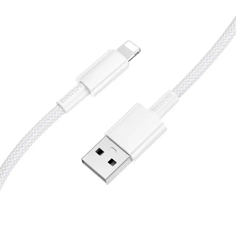 Borofone BX117 Source duomenų perdavimo ir įkrovimo laidas | USB-A į Lightning | 15W | 1m | baltas