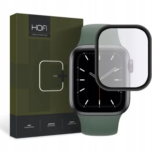 HOFI HIBRĪDA STIKLS APPLE WATCH 4 | 5 | 6 | SE (44MM) MELNS