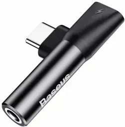 Baseus CATL41-01 Universāls audio adapteris ar uzlādi C tipa -> 3,5 mm melns