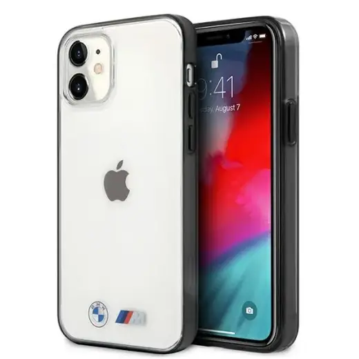 BMW BMHCP12SMBTOK Sandblast maciņš telefonam iPhone 12 Mini caurspīdīgs