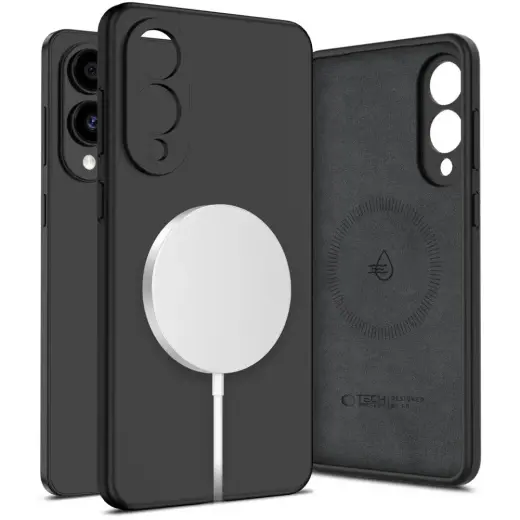 TECH-PROTECT LIQUID SILICONE MAGSAFE GALAXY S25 EDGE BLACK