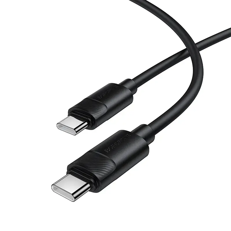 Borofone BX123 Leya datu pārraides un uzlādes vads | USB-C uz USB-C | PD | 60W | 1m | melns