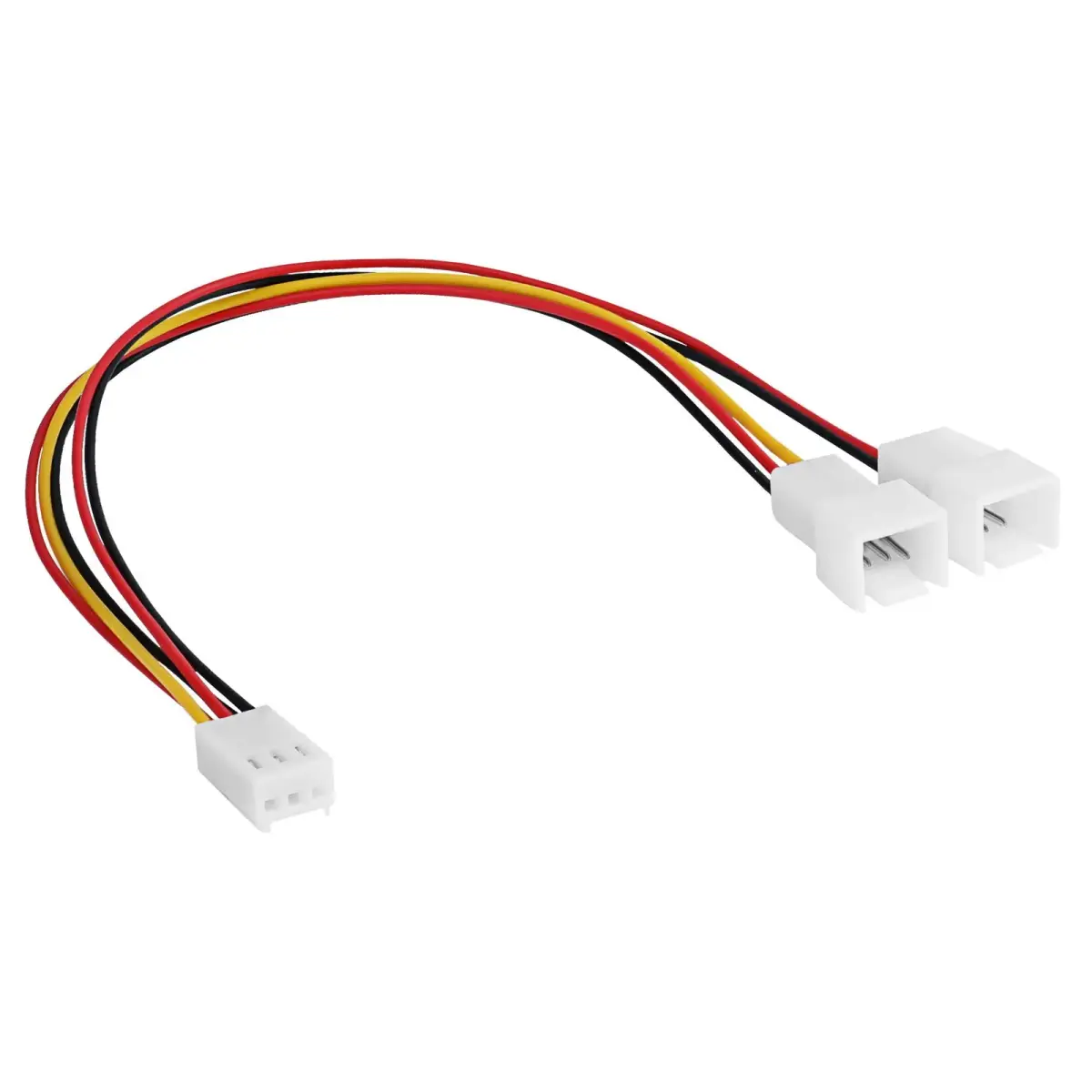Adapter with cable Akyga AK-CA-52 3 pin (f) | 2x 3 pin (m) 2x 15cm