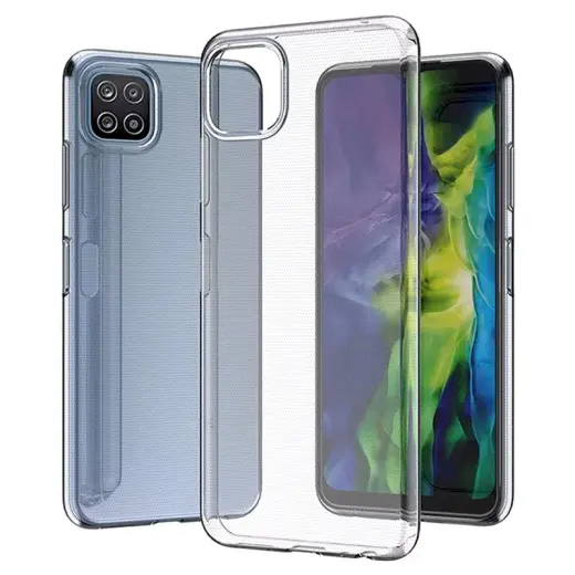 Fusion Ultra 1 mm Silicone telefono dėklas Samsung Galaxy A22 5G (A226) skaidrus