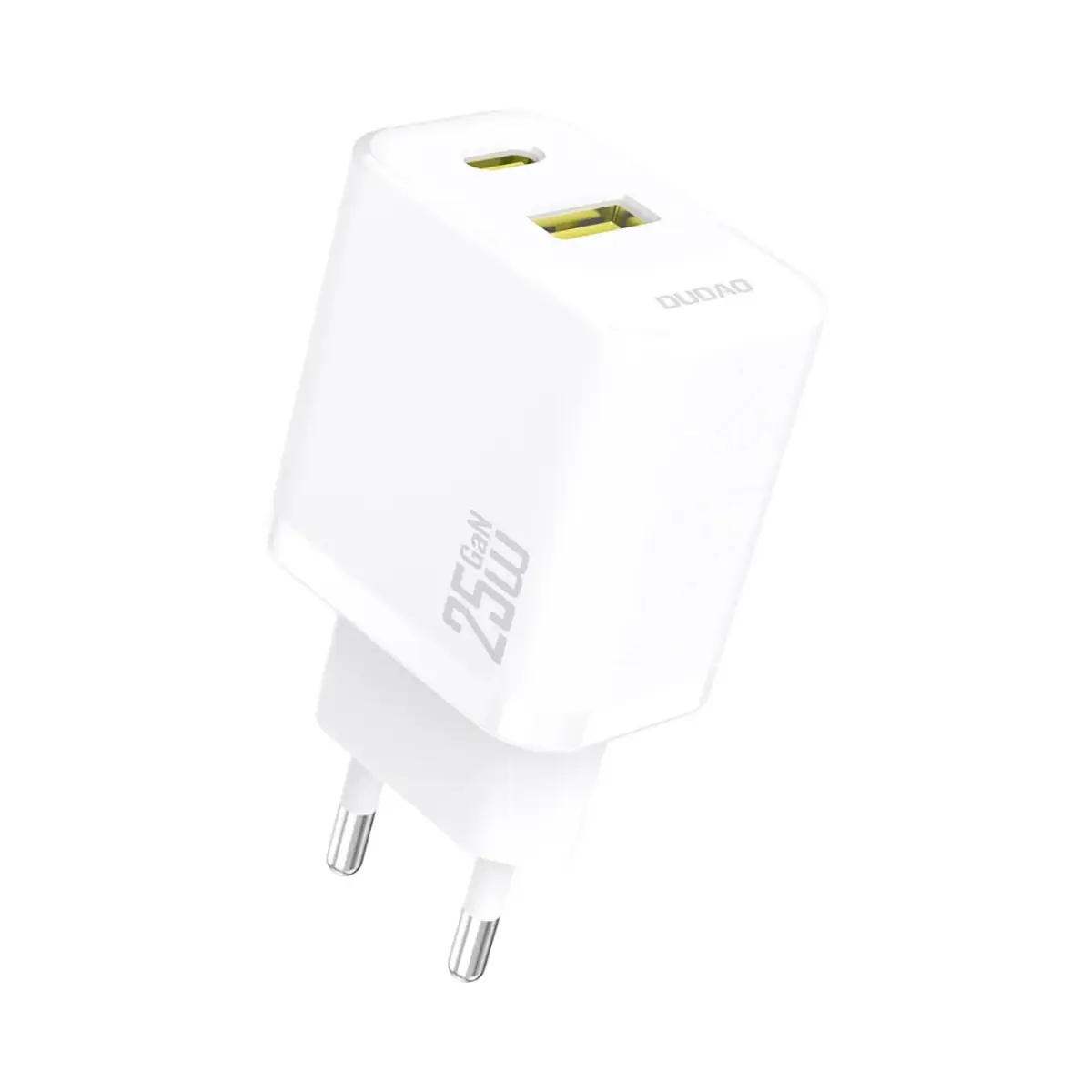 Dudao A26T travel charger | 25W | GaN | USB-C, USB-A | white