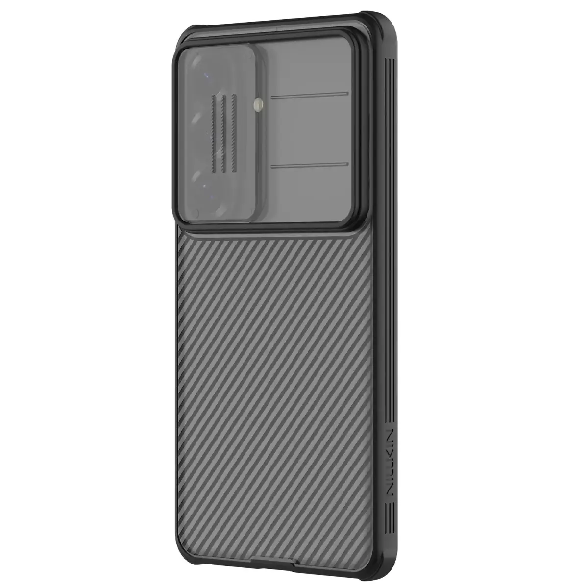 Nillkin CamShield PRO telefono dėklas Samsung Galaxy S26 (S942) skaidrus juodas (su kameros apsauga)
