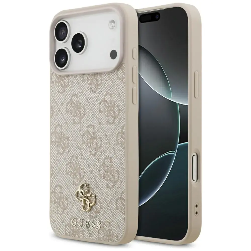 Guess 4G Small Classic Logo maciņš ar MagSafe atbalstu telefonam iPhone 17 Pro Max | iPhone 18 Pro Max rozā