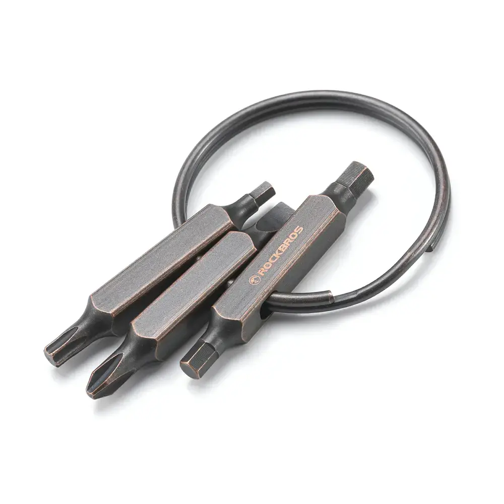 Rockbros VK-ARCO3 ROAD TO SKY Multitool 6-in-1 Keychain - Brown