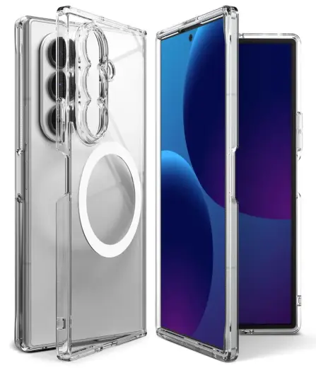 Ringke Fusion telefono dėklas su MagSafe palaikymu Samsung Galaxy Z Fold 8 Ultra (F976) skaidrus