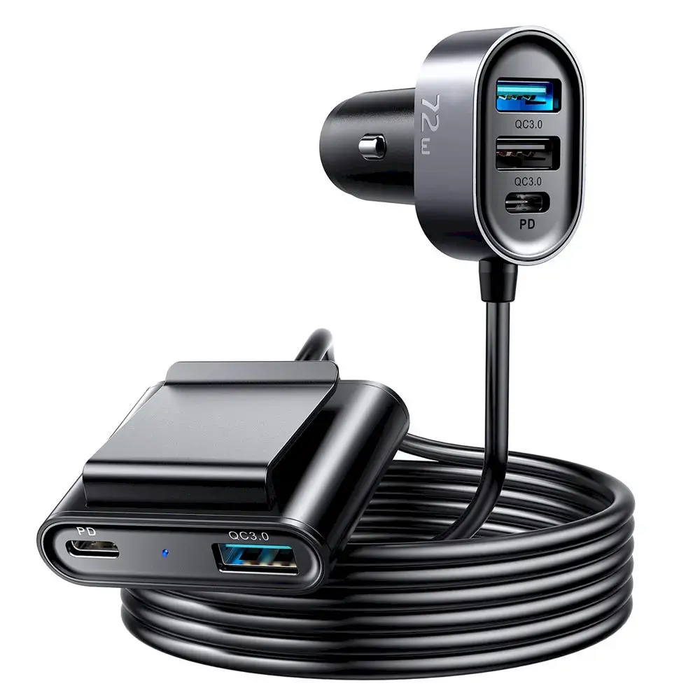 Joyroom JR-CL05 auto lādētājs | 75W | PD, QC | USB-A | melns